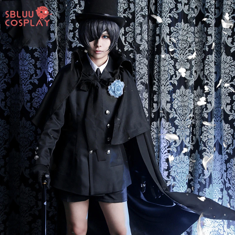 Muslimanime Black Butler Ciel Phantomhive Costume Cosplay funerario Kuroshitsuji Costume di Halloween