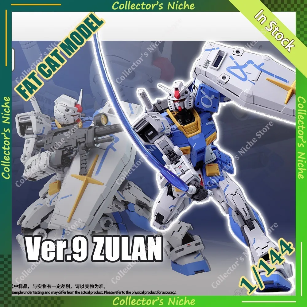 

NEW FAT CAT Model MG 1/100 RX-78-2 001 Ver.9 Dragon Zulan Color Magnification Series Model Kit Toy Action Figure Plastic Gifts