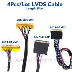 4 sztuk/partia lvds kabel 30pin/40pin zestaw 1ch 6-bit /2ch 6-bit do ekranu laptopa 14 