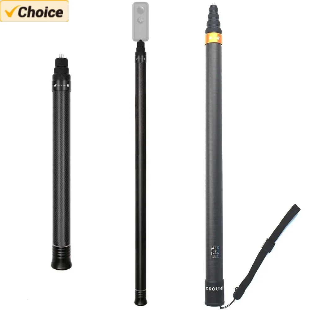 2.9m 3m Carbon Fiber Invisible Extended Edition Selfie Stick For Insta360 X4 X3 Ace Pro ONE RS Accessories For GoPro Insta 360