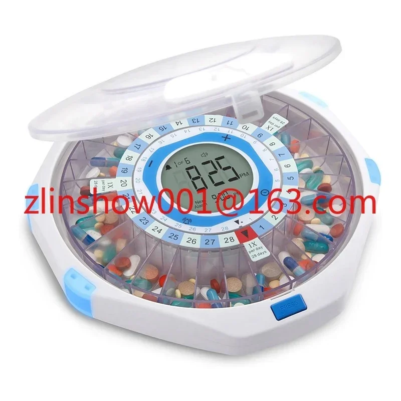 Wifi Automatic Pill Dispenser And Remote Medication Monitoring System, Adjustable Lights For Every 9 Dose, Prescription