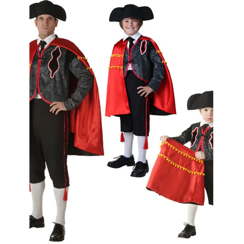 

Хэллоуин Косплей День защиты детей Карнавал Сценическое представление Взрослые дети Матадор испанский костюм