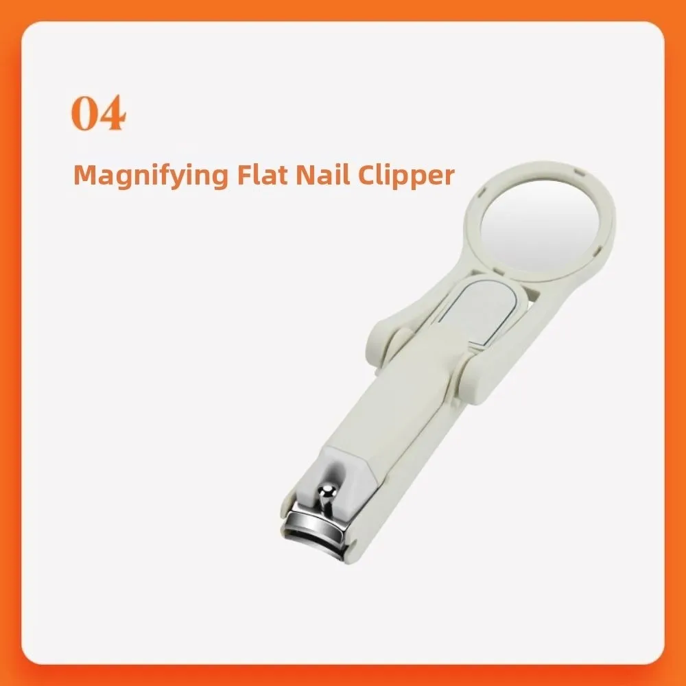 مقص أظافر مبتكر مع عدسة مكبرة من الفولاذ المقاوم للصدأ، مقص أظافر حاد ومتين مضاد للرذاذ، احترافي #3