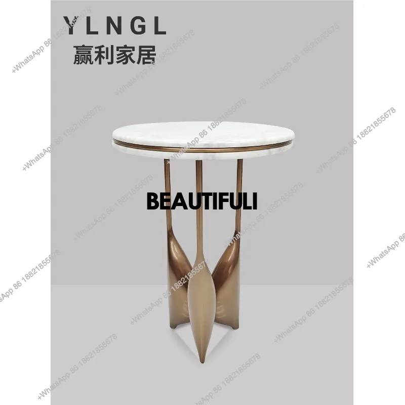 Italian minimalist sofa side table mobile living room round table small coffee table creative designer light luxury corner