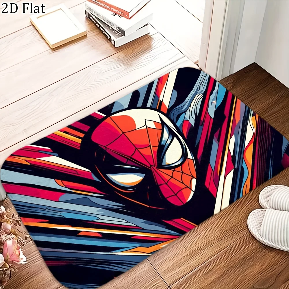 

Фланелевый коврик с изображением супергероев Marvel, 1 шт., разные размеры, многофункциональный, для ежедневного использования, подходит для ванной, прихожей, прачечной.