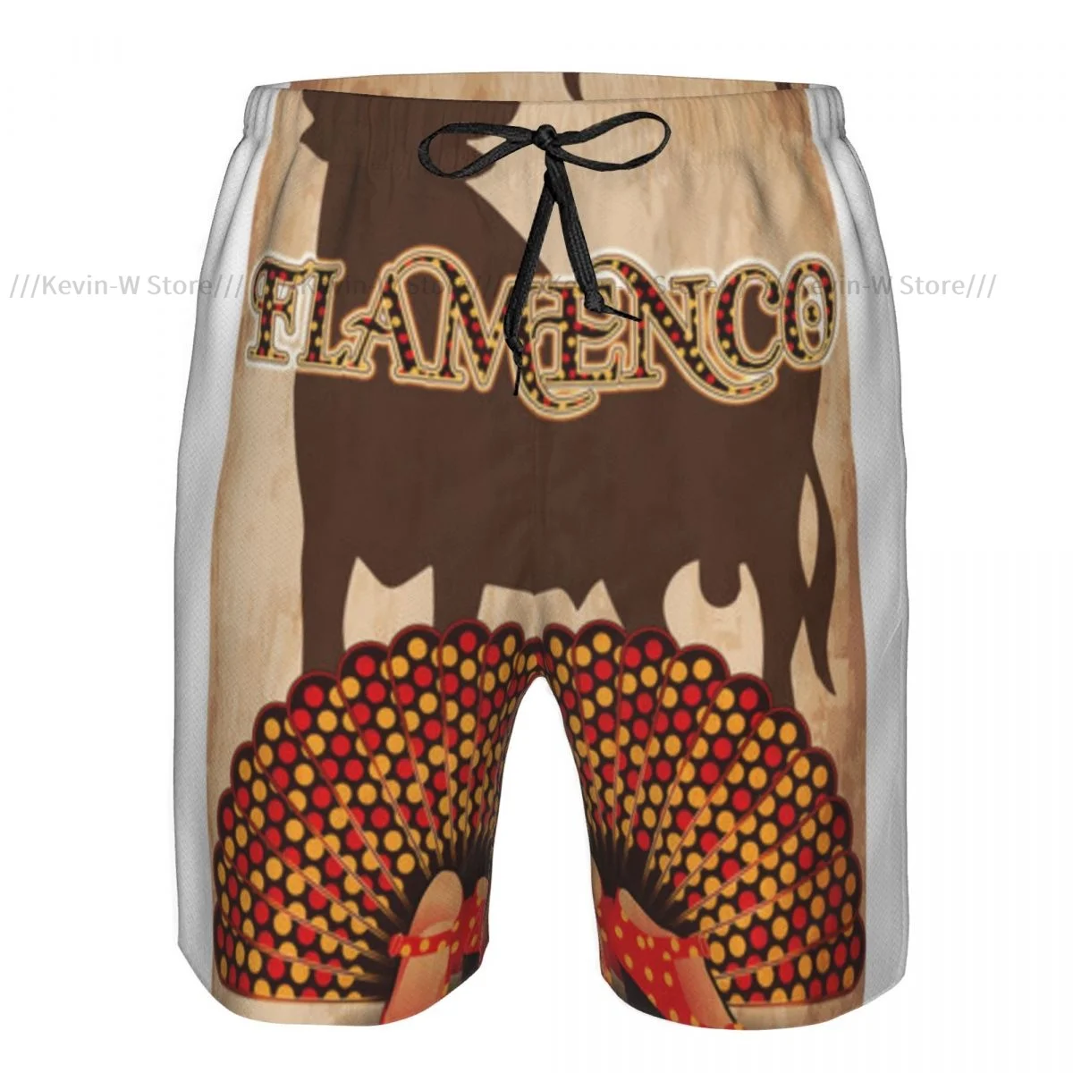 Mens Quick-drying Beachwear Flamenco Party Card With Spanish Bull Swimsuit Men 2024 Bathing Suit Summer Men's Swimwear