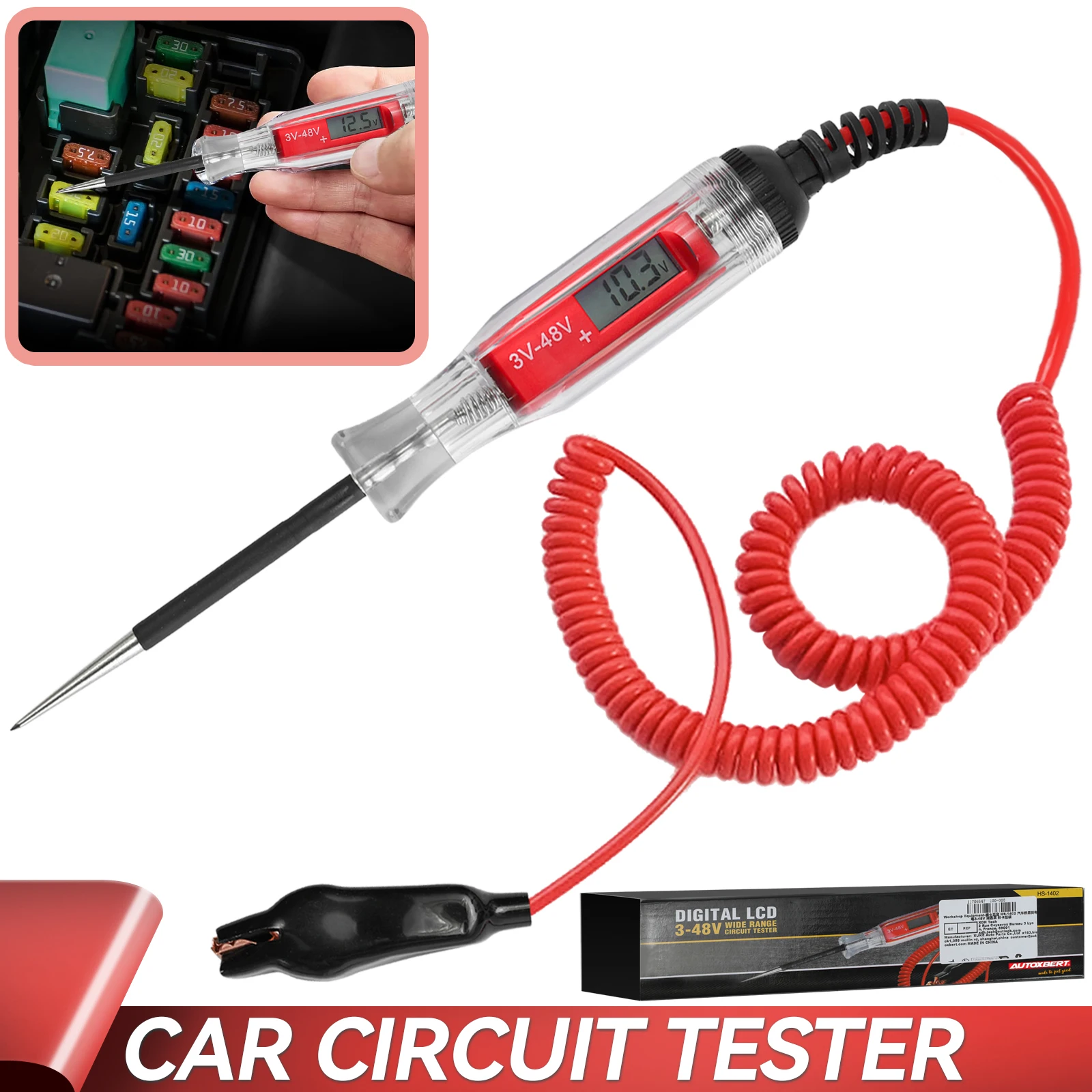 Heavy Duty 3-48V Digital Test Light 140
