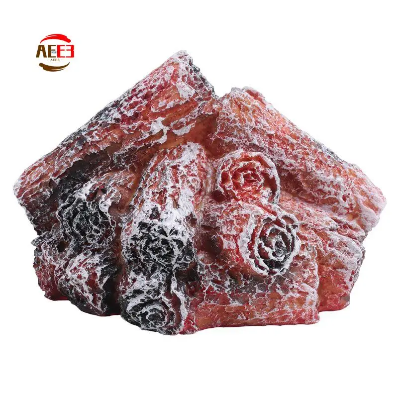 AEE3-LED Artificial Fire Flame Light, Flameless Fireplace Light LED Fireplace With Realistic Log Wood Burning Flame Durable