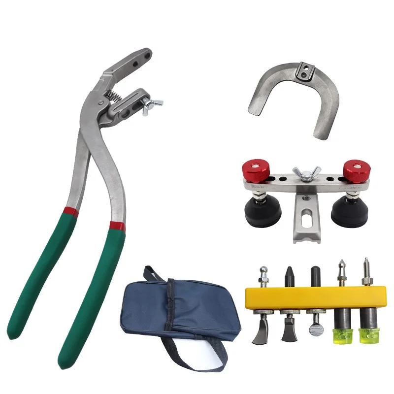 

Car Dent Repair Tool Kit Horn Pliers Puller Adjustable Pitch Double Sided Support Door Edge Paint Repair