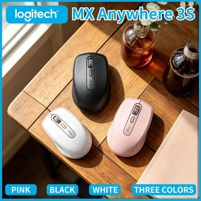

Professional Logitech MX Anywhere 3S - 8000 DPI Glass Tracking, MagSpeed Wheel, Quiet Clicks, Office & Travel Use