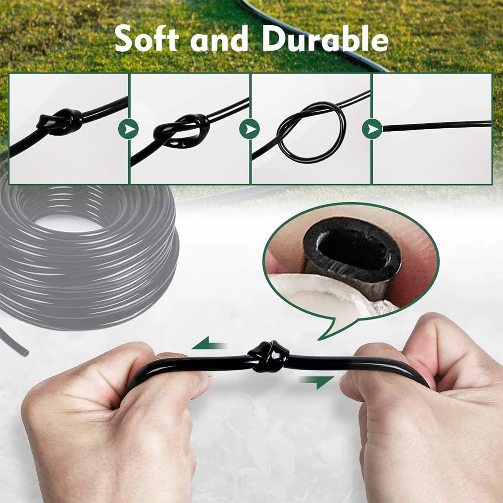 5-50m DIY 4/7mm PVC Garden Watering Garden Hose Micro Irrigation Pipe Drip Watering Kits with Adjustable Drippers Punch Tool