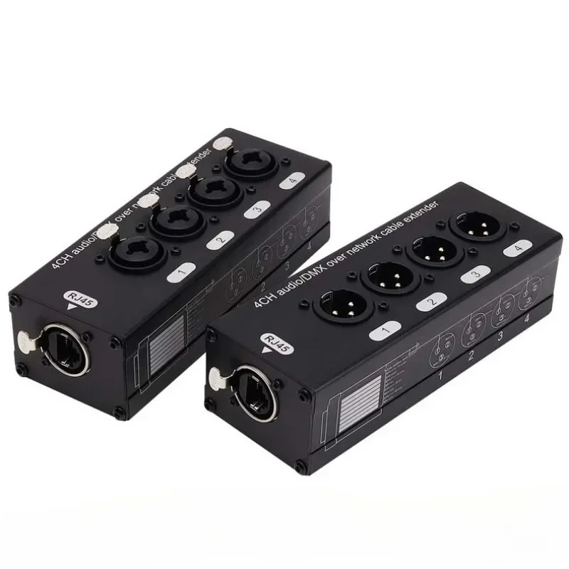 1 Mannelijke + 1 Vrouwelijke 1 Paar 4 Kanaals 3 Pin Multi Netwerk XLR Kabel voor Stage Sound Verlichting en Opnamestudio Naar RJ45 Ethercon