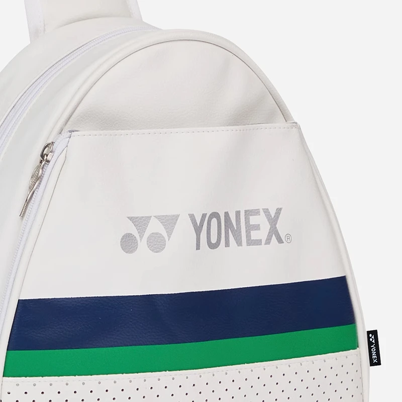 Yonex tas raket Badminton, kantung bahu dada tenis Mini kompak ringan portabel putih 2023