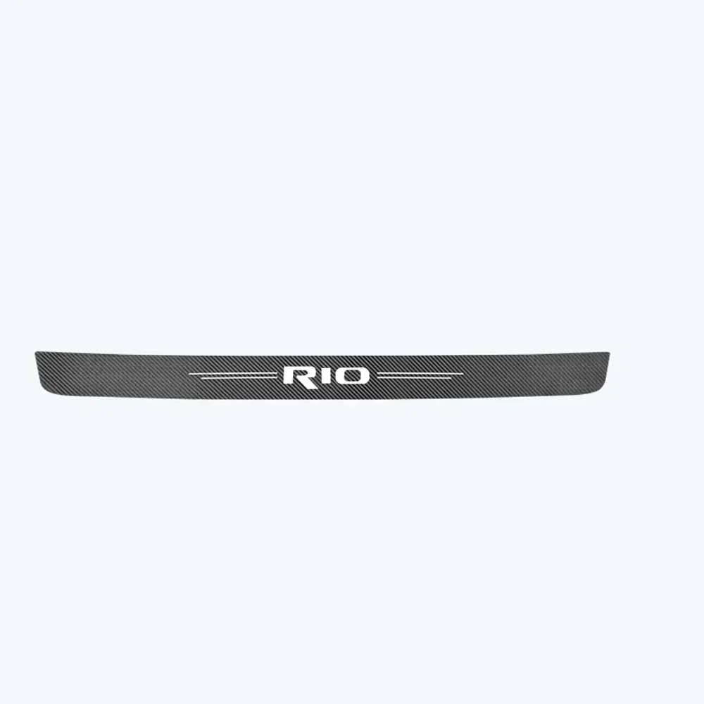 For KIA RIO Logo 2022 2021 2020 2019 2018 2017 Carbon Fiber Car Trunk Door Bumper Guard Trim Anti Scratch Tape Threshold Strip