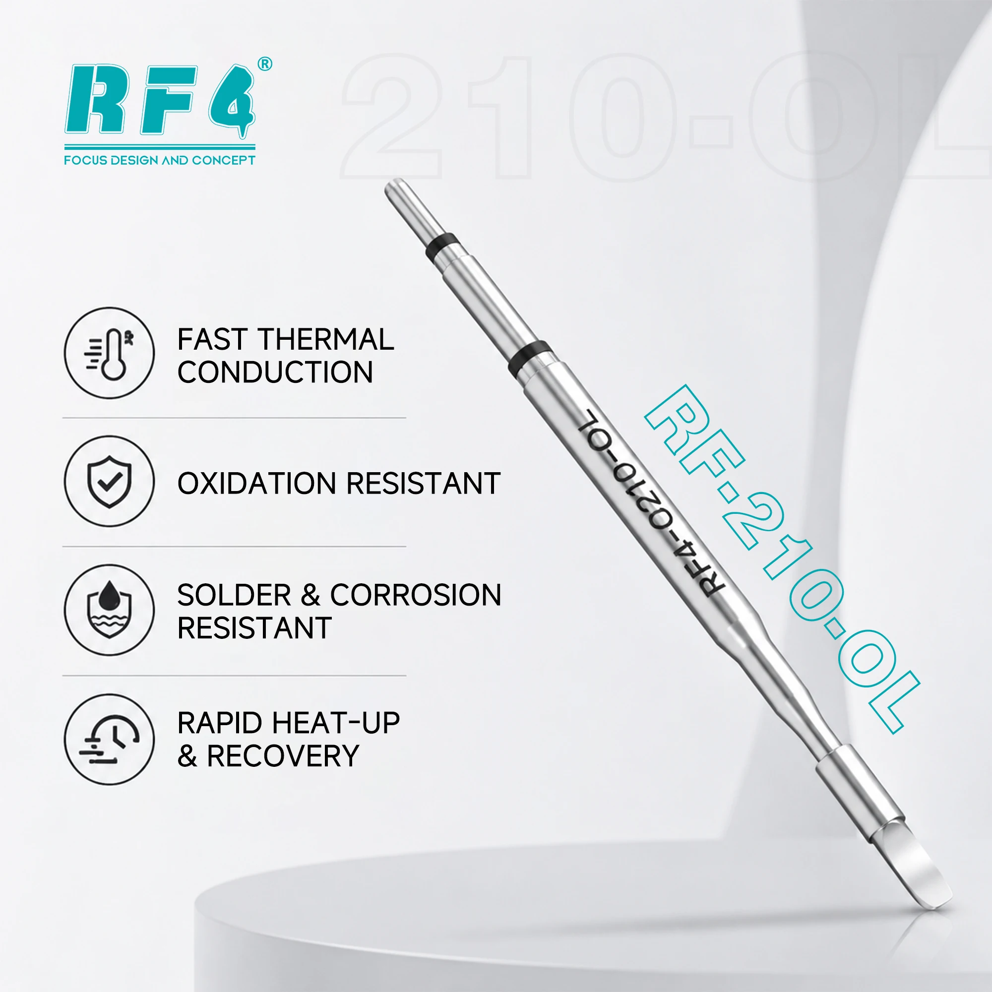 RF4 RF‑C210‑OL C210 Soldering Tip OL Contour Tip For FPC Disassembly Phone PCB Repair Welding Iron Tip