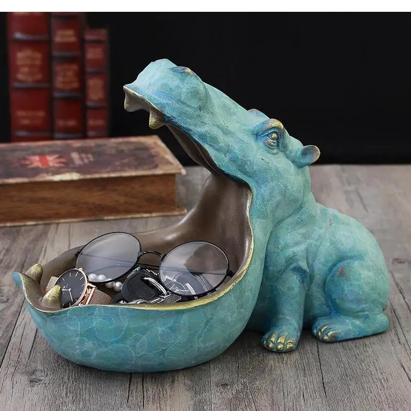 European-style Ornaments Hippo Storage Box Living Room Decorations Debris Tray Home Decoration Accessories