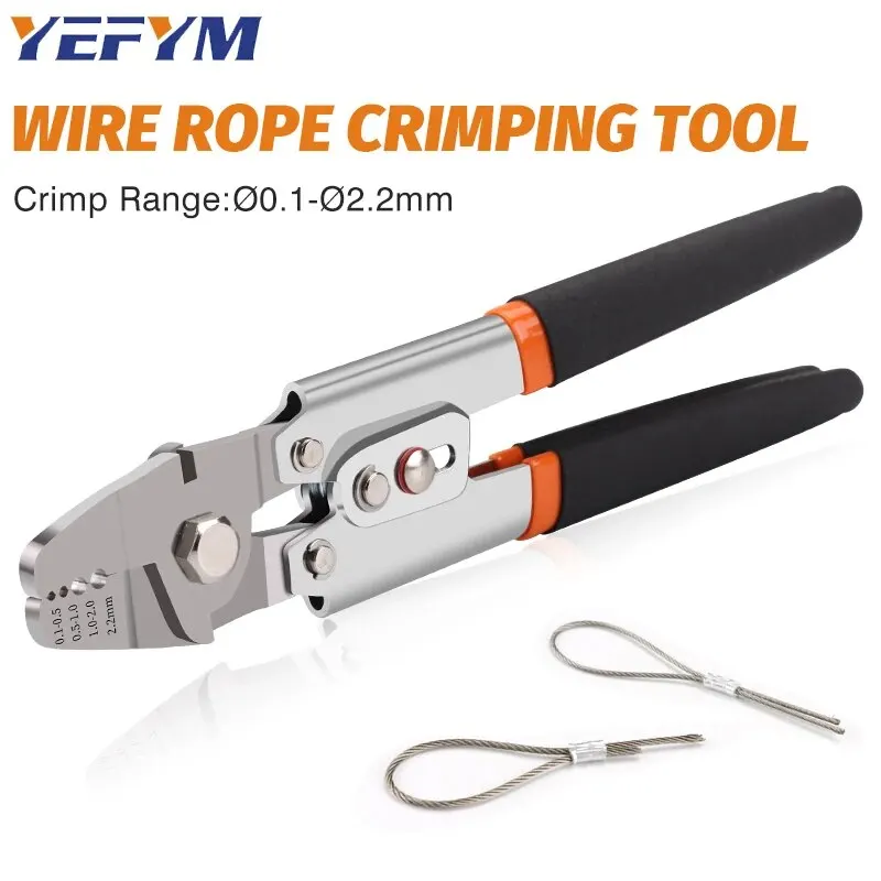 Wire Rope Crimping Tool - Swager and Crimper for Fishing Lines and Aluminum Crimping Loop Sleeves up to 2.2mm Pliers