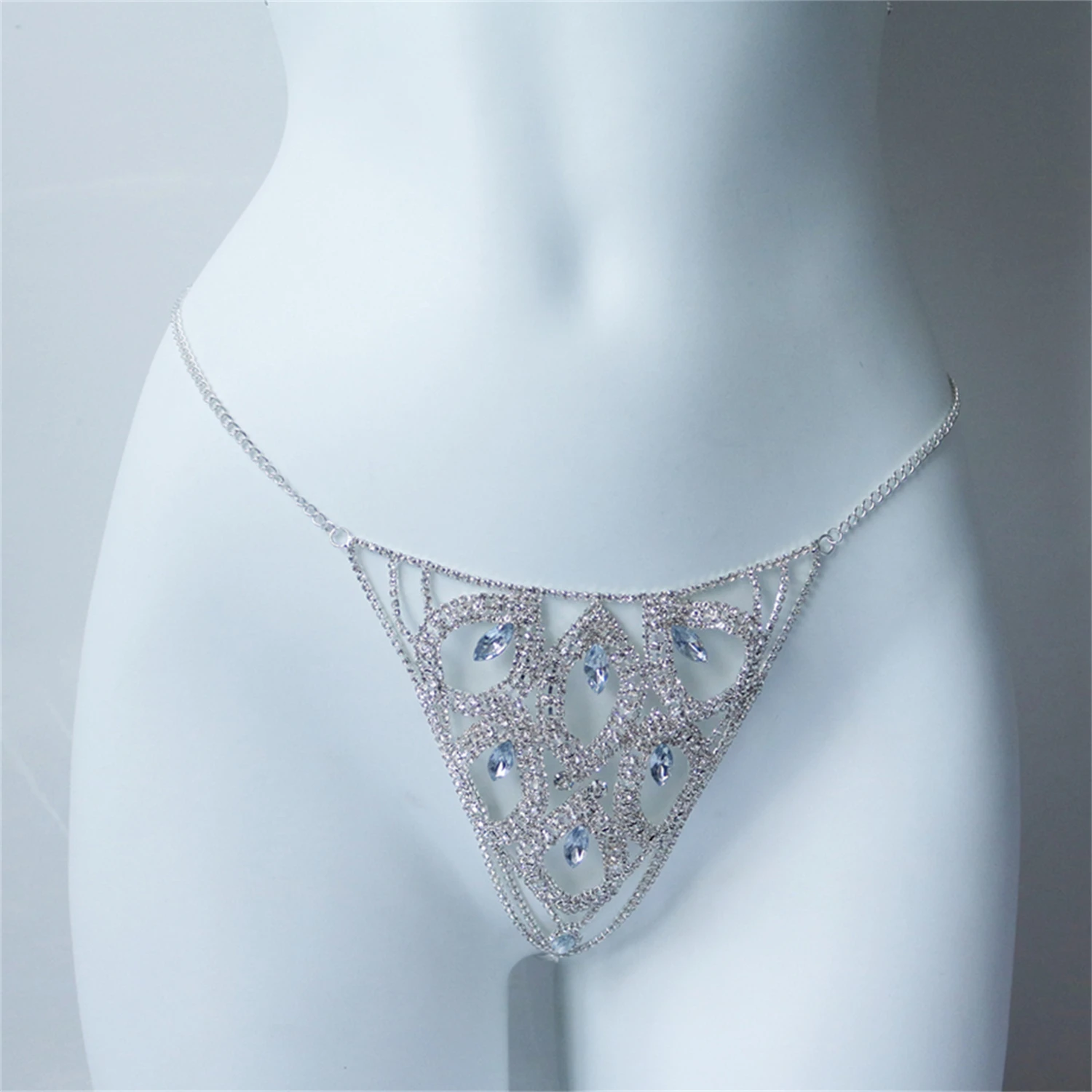 Gorgeous and Elegant Tassel Rhinestone Waist Chain Beach Nightclub Sex Body Chain Luxury Fashion Women\'s Jewelry Accessories
