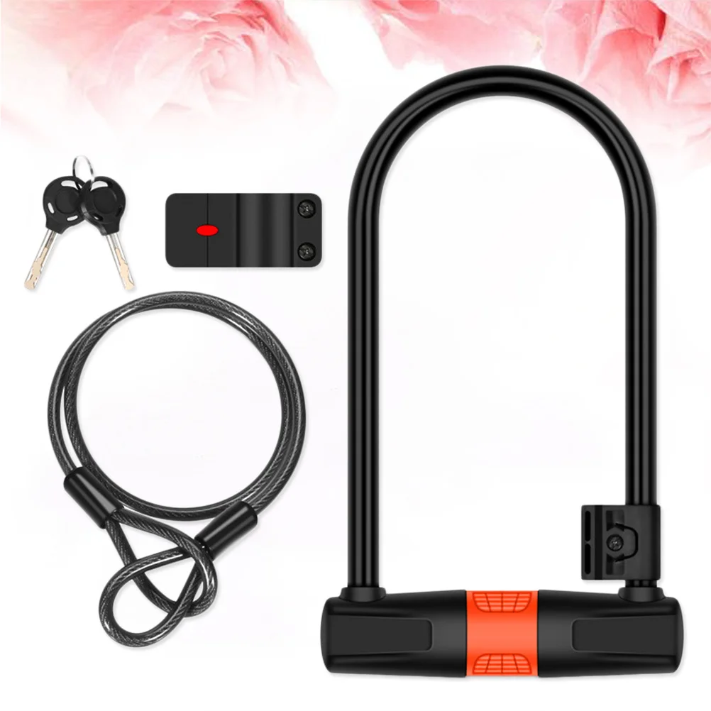 

1 set 1 Set U-Shaped Anti Theft Solid Steel Beam Long Shackle Bike Lock For Mountain Bicycle Motorcycle Electric Bike Chain Lock