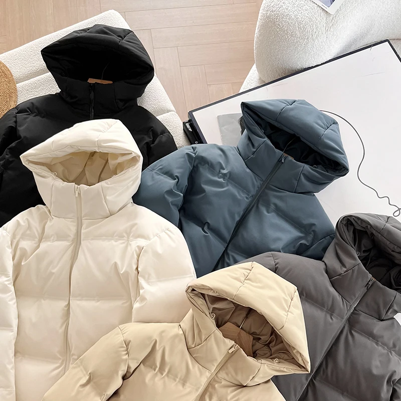 Nieuwe Winter Thiened Witte Du Down Jaet Kapmantel Sl Sed In Paskamer Dames Faion Koudebestendige Bovenkleding