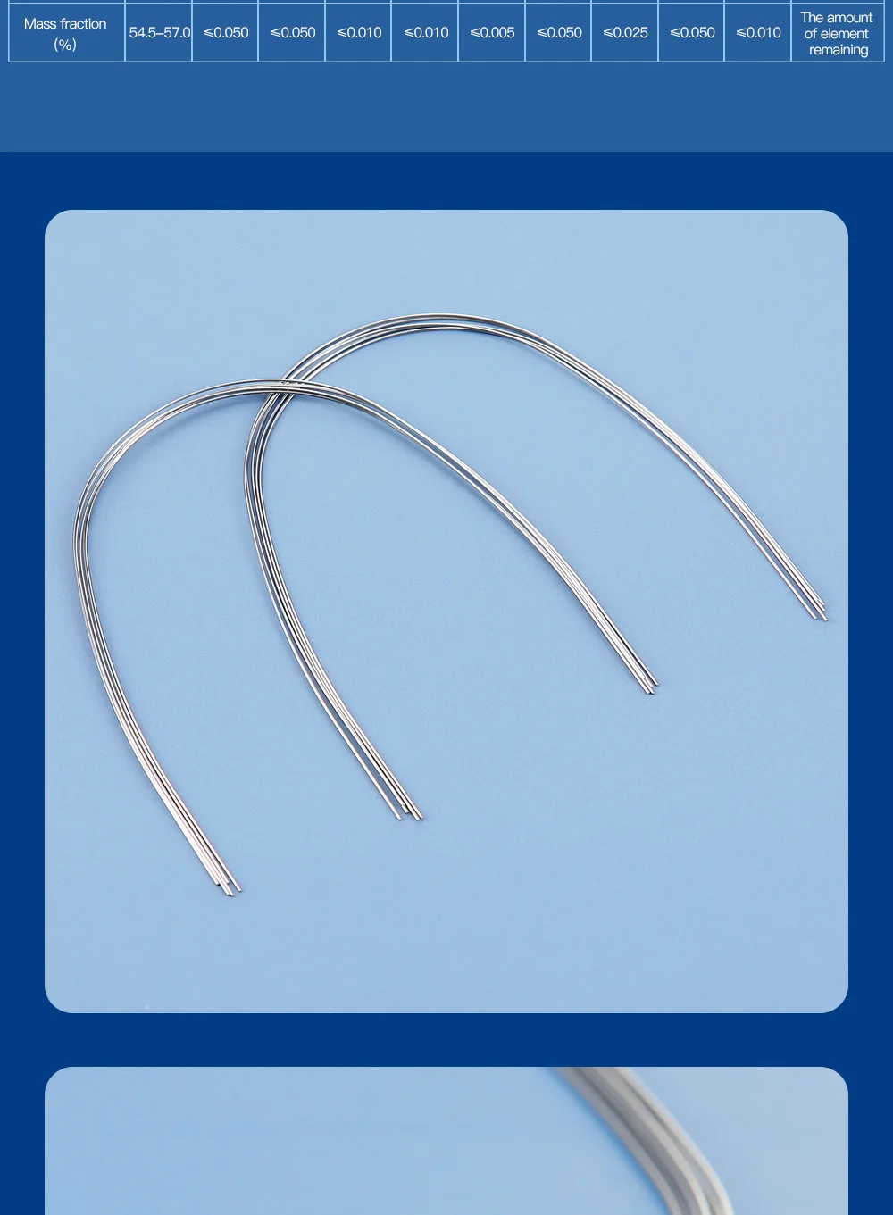 10 Packungen AZDENT Dental Kieferorthopädische Bogendrähte, superelastisch, rund, rechteckig, eiförmige Form, Bogendraht, obere und untere Zahnheilkunde – Detail 8