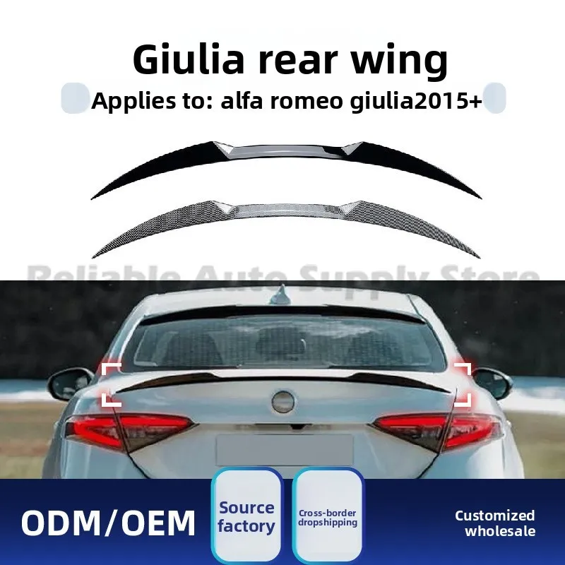 

For Alfa Romeo Giulia 2015+ Rear Spoiler Roof Wing Aerodynamic Lip Stylish Upgrade Accessory High Quality Durable Design Perfect