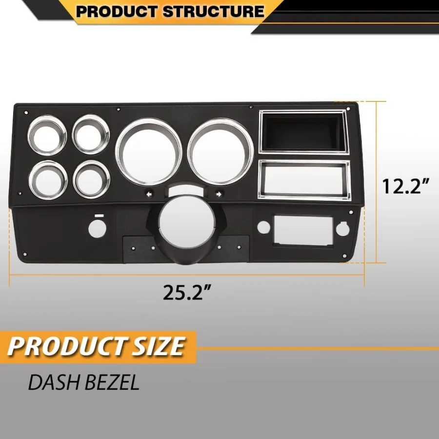 لوحة إطار أداة داش مع صندوق تخزين لشاحنة تشيفي جي إم سي بليزر سوبربان 19841987 نموذج سنة لمسة نهائية سوداء مصممة لـ