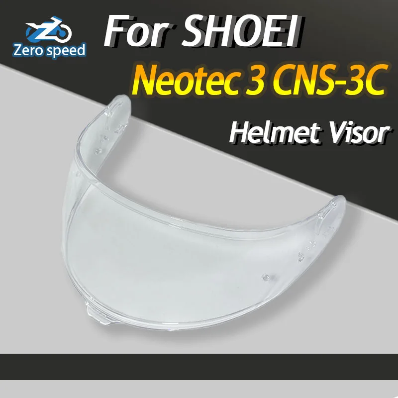 Neotec 3 헬멧 페이스 실드 방진 선 스크린 헬멧 렌즈 SHOEI Viseiras Capacete Moto 고강도 이리듐 액세서리