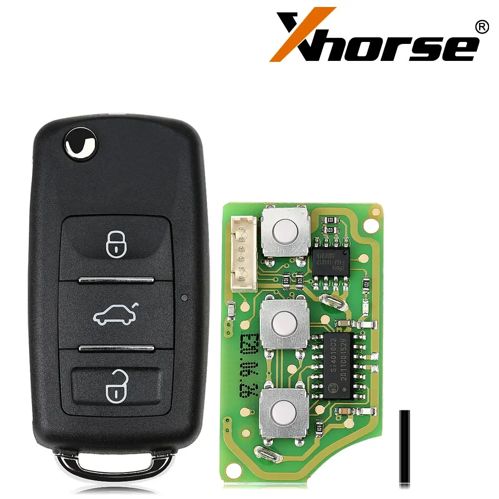 سلك Xhorse-XKB510EN مفتاح بعيد عالمي ، 3 أزرار مفتاح السيارة ل VVDI VVVDI2 ، أداة (النسخة الإنجليزية) ، 1 قطعة لكل مجموعة