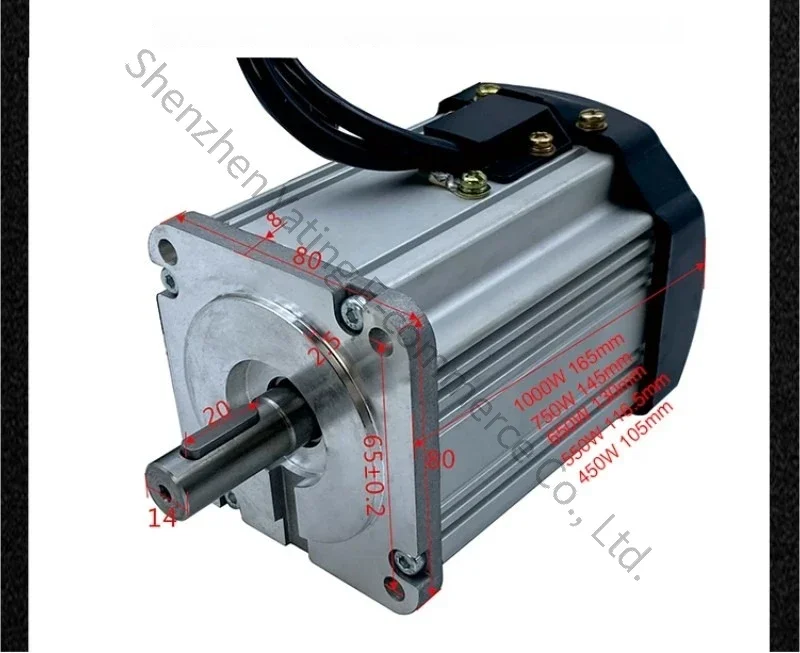 New Brushless Motor High-power High-speed 220v Permanent Magnet DC Motor Drive Controller PWN Speed Regulation 450w