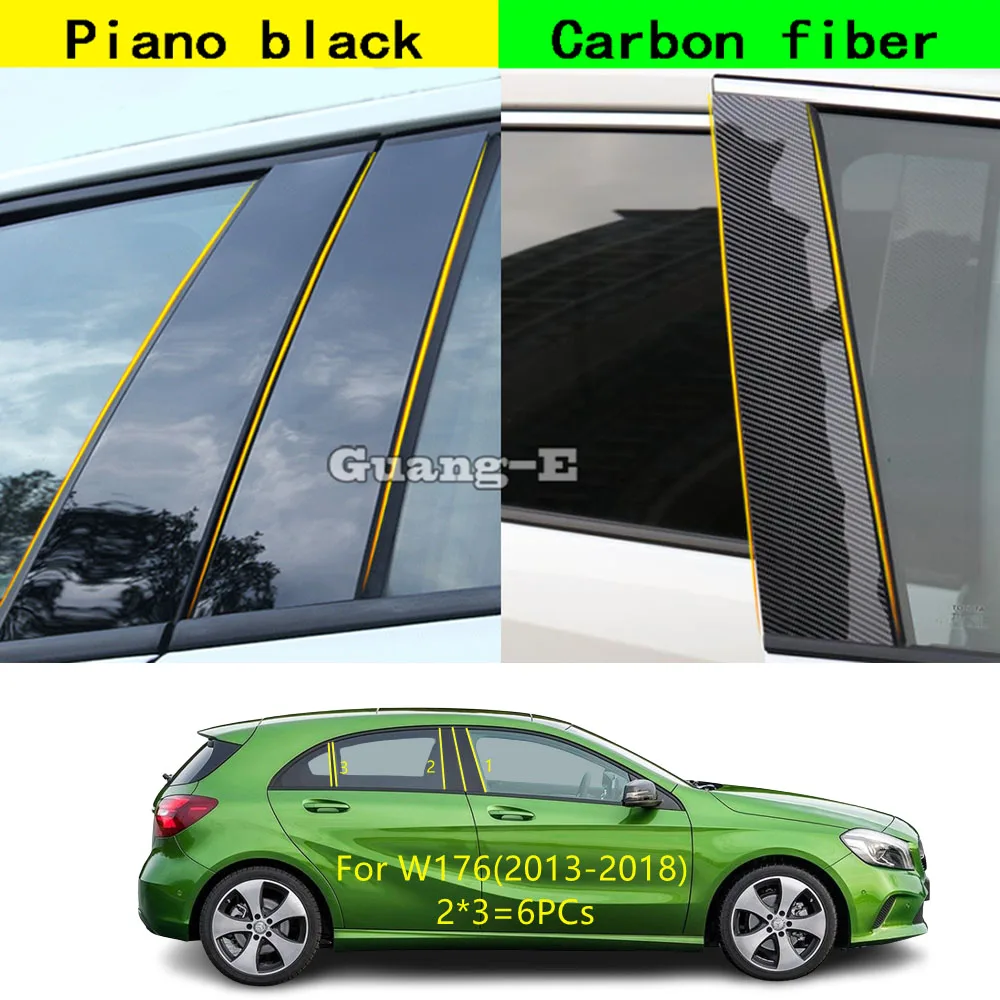 

Для Mercedes Benz A Class Hatchback W176 2013-2018 автомобильный ПК материал стойки крышка дверная отделка оконная молдинг декоративная наклейка