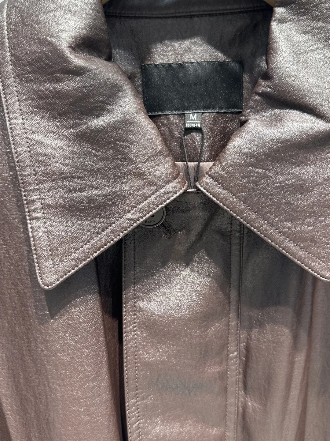 Rose Brown Mid-Length Women's PU Leather Jaet Coat Aino 2025 Autumn New Arrival Commute Sle Long Sve Other Material