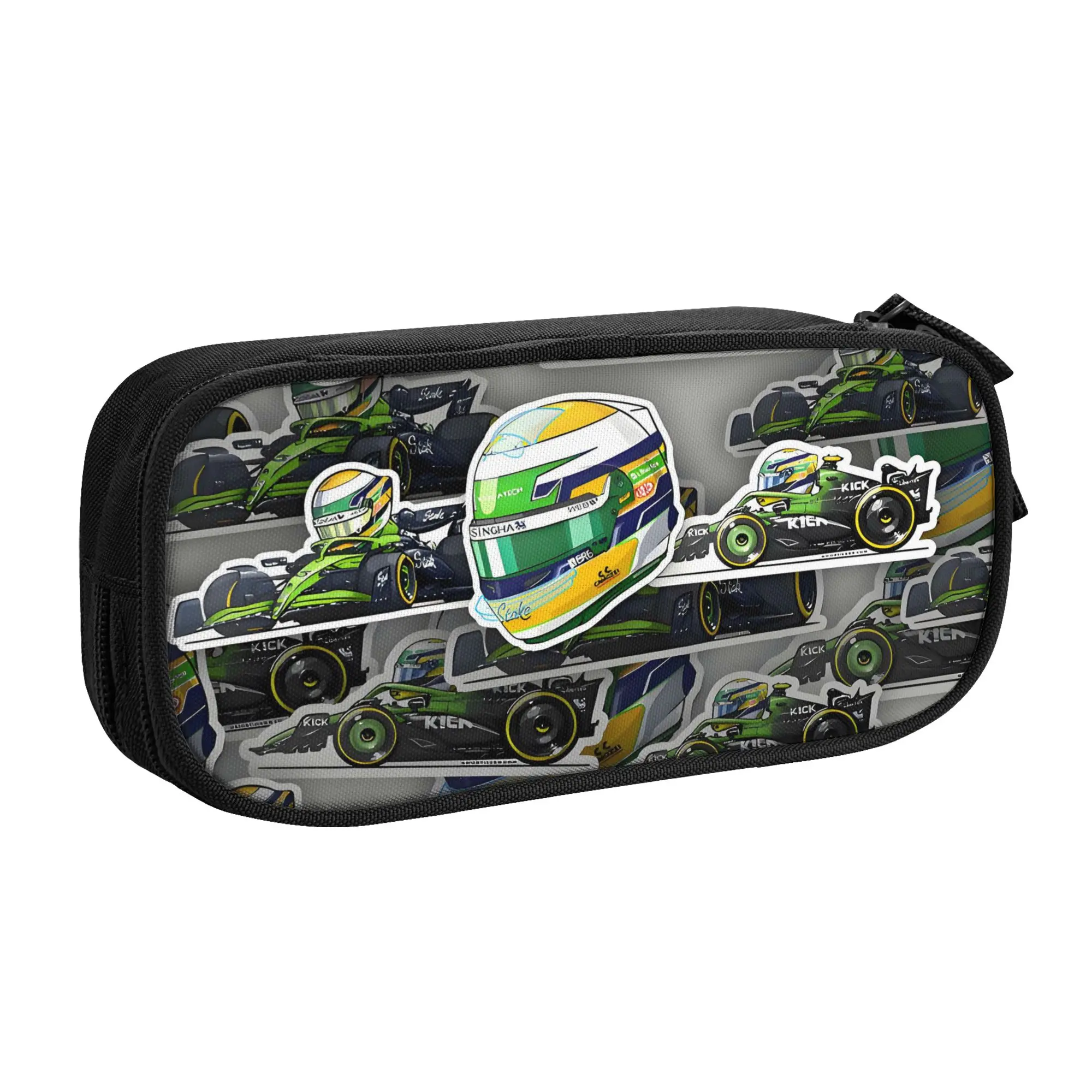 G-Gabriel B-Bortoleto Brazilian Racing Driver Pencil Cases for Boys Girls Large Storage  Pen Box Bag School Supplies