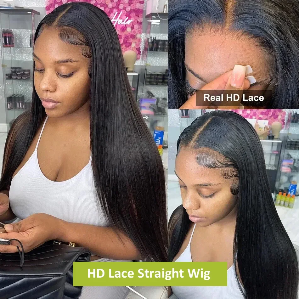 13X6 Transparent Bone Straight Human Hair Wig Straight Lace Front Wigs Human Hair Brazilian 13x4 13x6 Lace Frontal Wig For Women