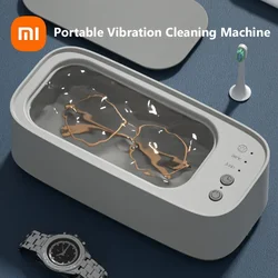 Xiaomi ultrasonik yüksek frekanslı titreşim temizleyiciler 3 dişli 360 ° gözlük temizleme makinesi zamanlama için takı gözlük makyaj aracı