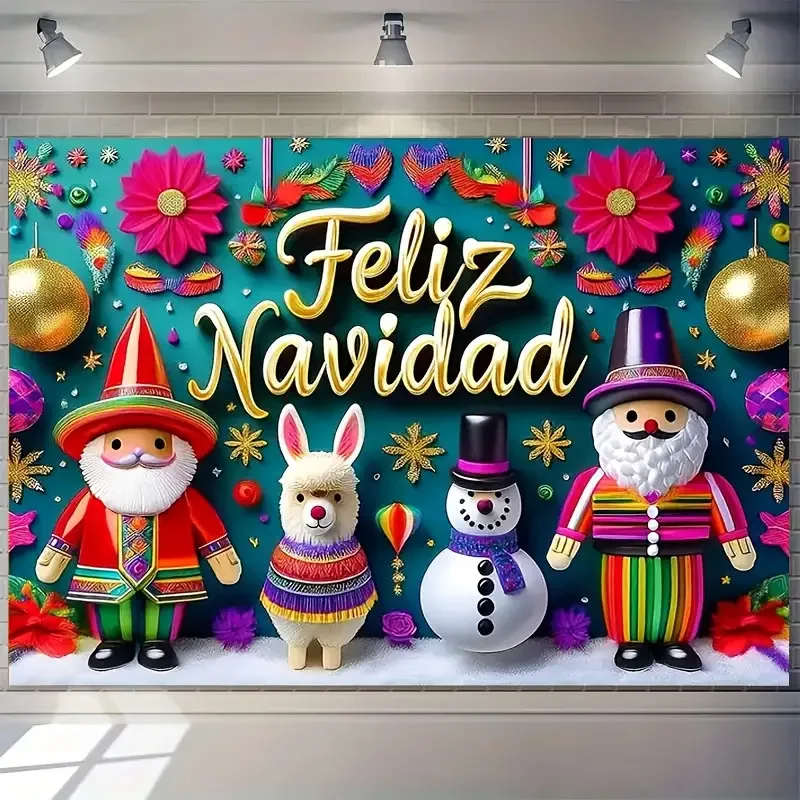 1pc2Dflat, fiesta de Navidad del Festival español, adecuada para interiores/exteriores, decoraciones para árboles de Navidad, no requiere energía - wzy
