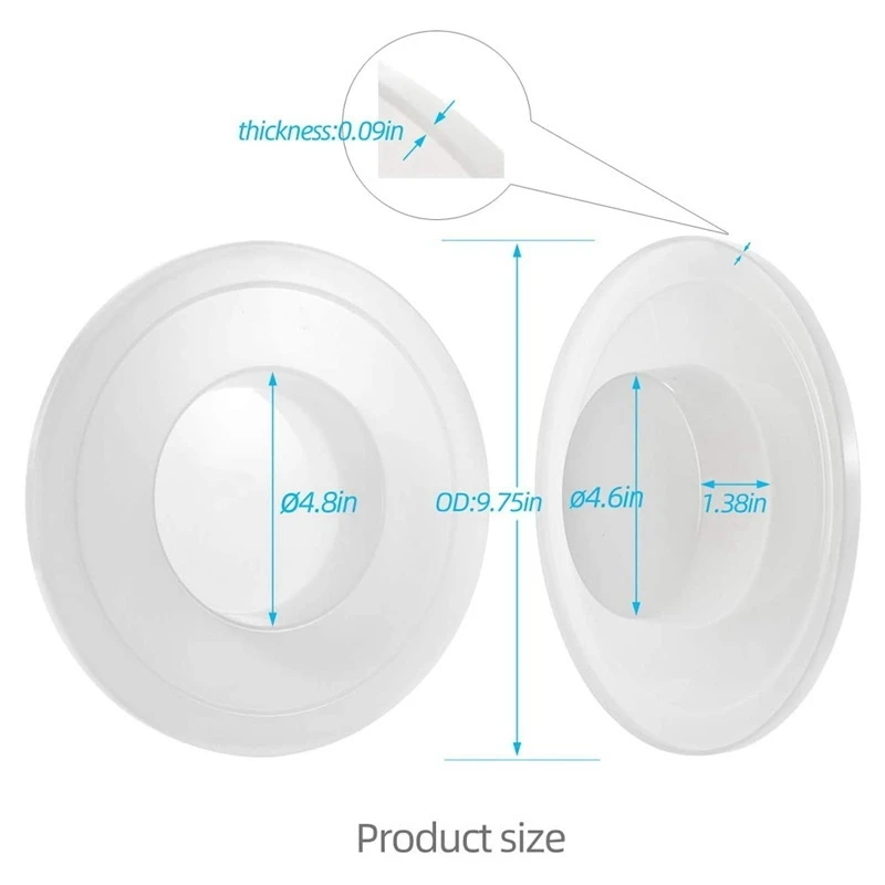 (Confezione da 2)-coperchi per ciotole miscelatori per KitchenAid ciotola da 6 quarti modelli di sollevamento del coperchio di fermentazione KV25G e KP26M1X