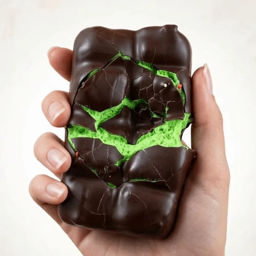 Chocolate Wax Cracking  Squishy Toy, Crispy Crunch Squeeze Fidget Stress Relief Toy