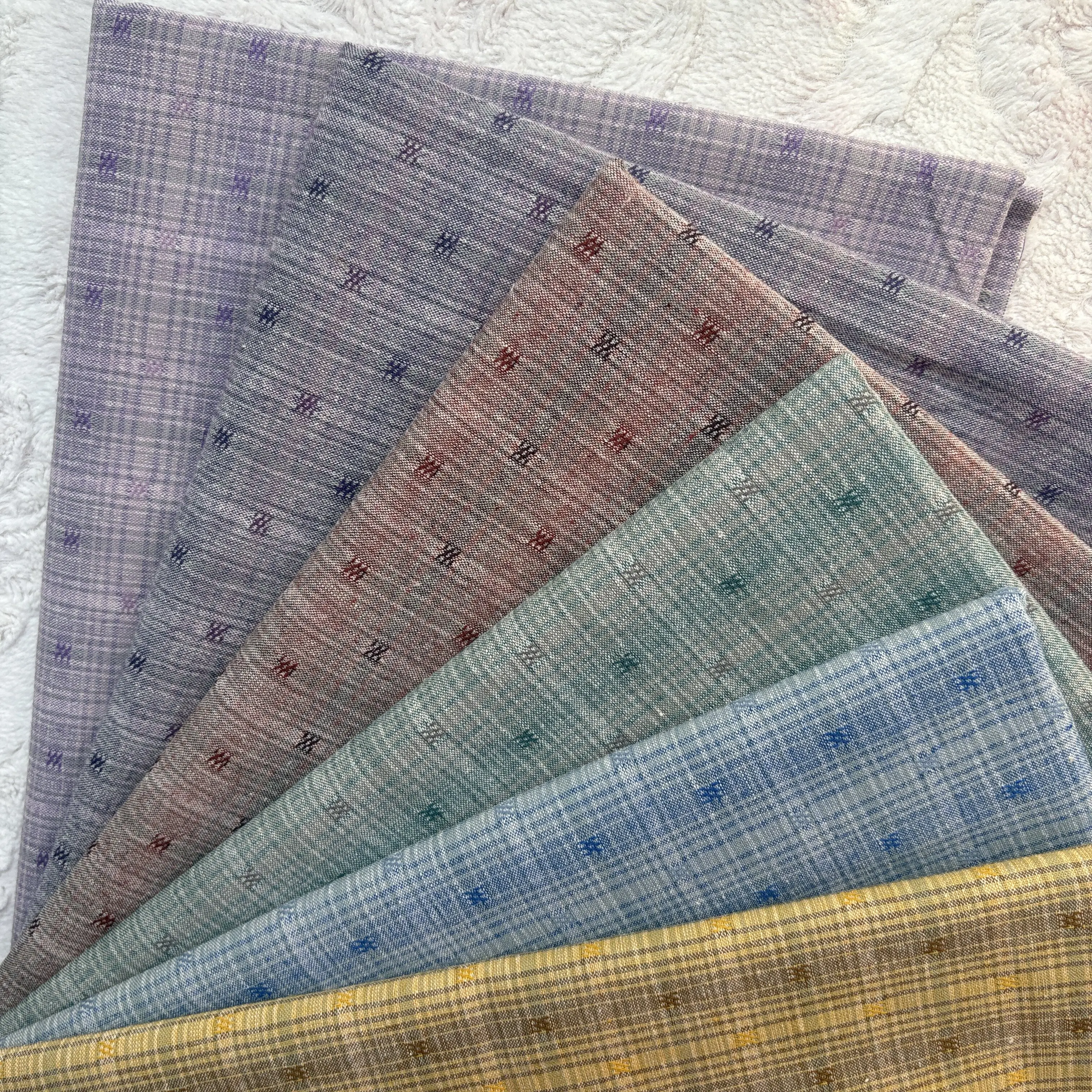

Japanese Yarn Dyed Cotton Fabric for DIY Doll Basic Patchwork Purse Sewing Quilting Craft Yarn-dyed Cloth
