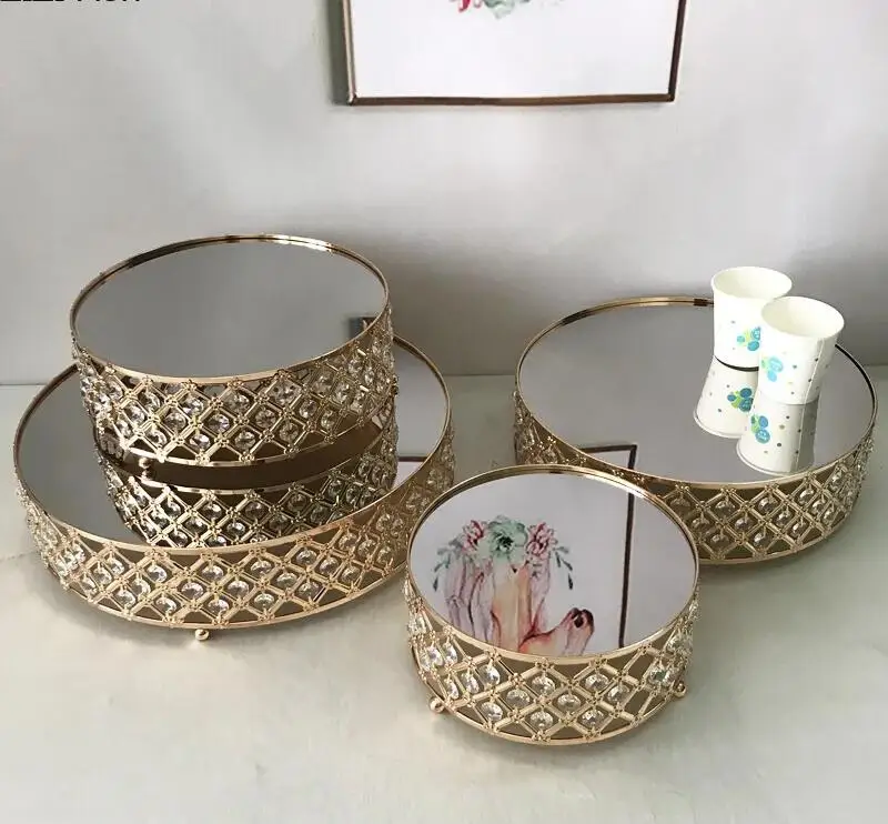 

Круглая зеркальная подставка, Европейское искусственное украшение, дисплей для семьи