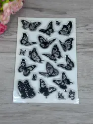 2024 new CLEAR STAMP butterfly DIY Scrapbook Card album paper craft silicon rubber roller transparent stamps 821