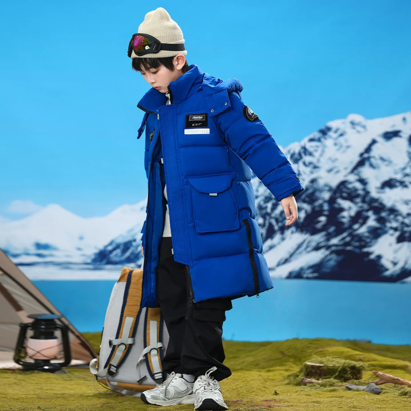 

Русские детские зимние куртки для девочек, наклейки для молодых мальчиков-подростков, парки средней длины с капюшоном, плотная теплая верхняя одежда для мальчиков от 4 до 14 лет, пальто