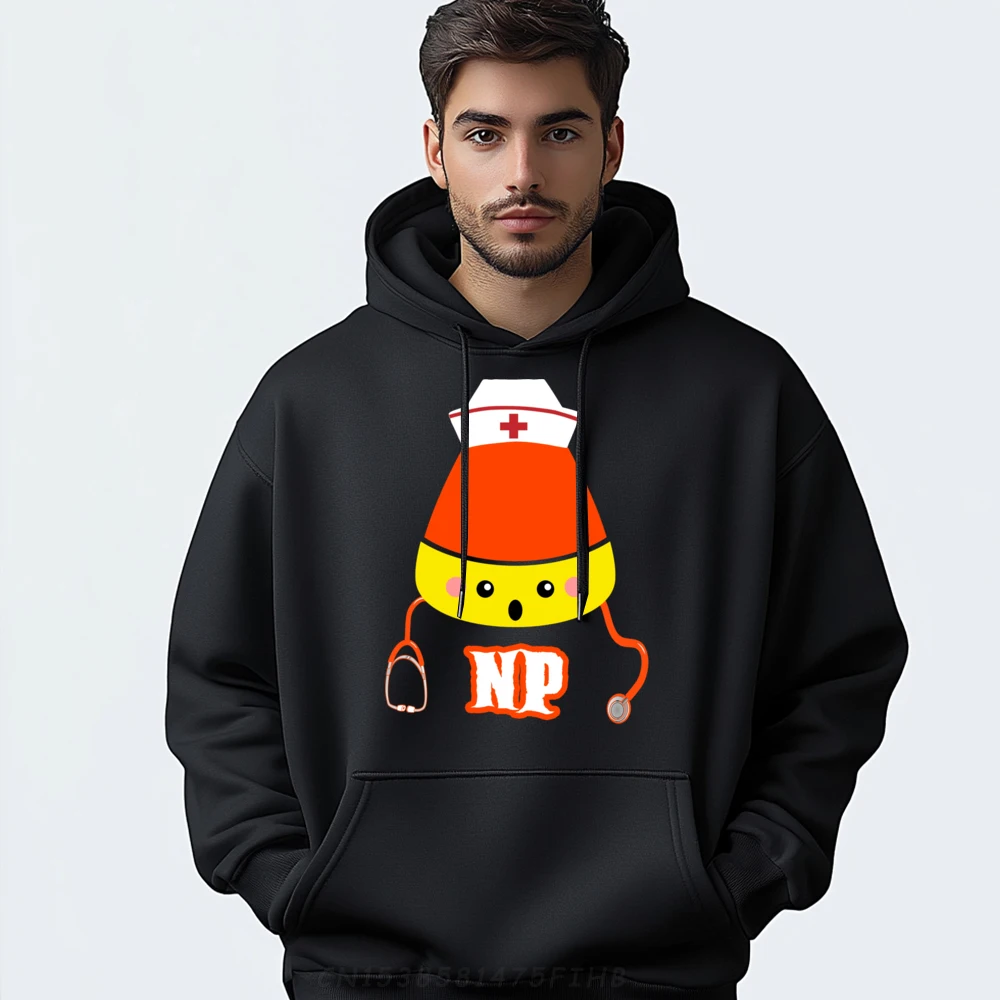 

Stethoscope Wearing Candy Corn Np Nurse Practitioner 3xl Men Clothing Man Printed Sweater Hip Hop