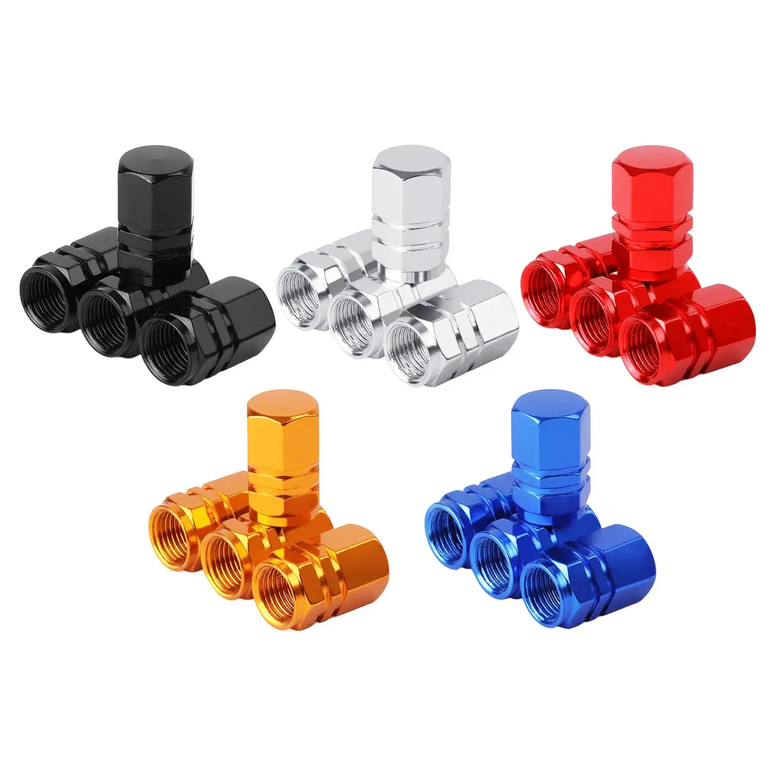 4 Pieces Tire Valve Stem Caps Durable Universal for Bicycles Bikes Suvs