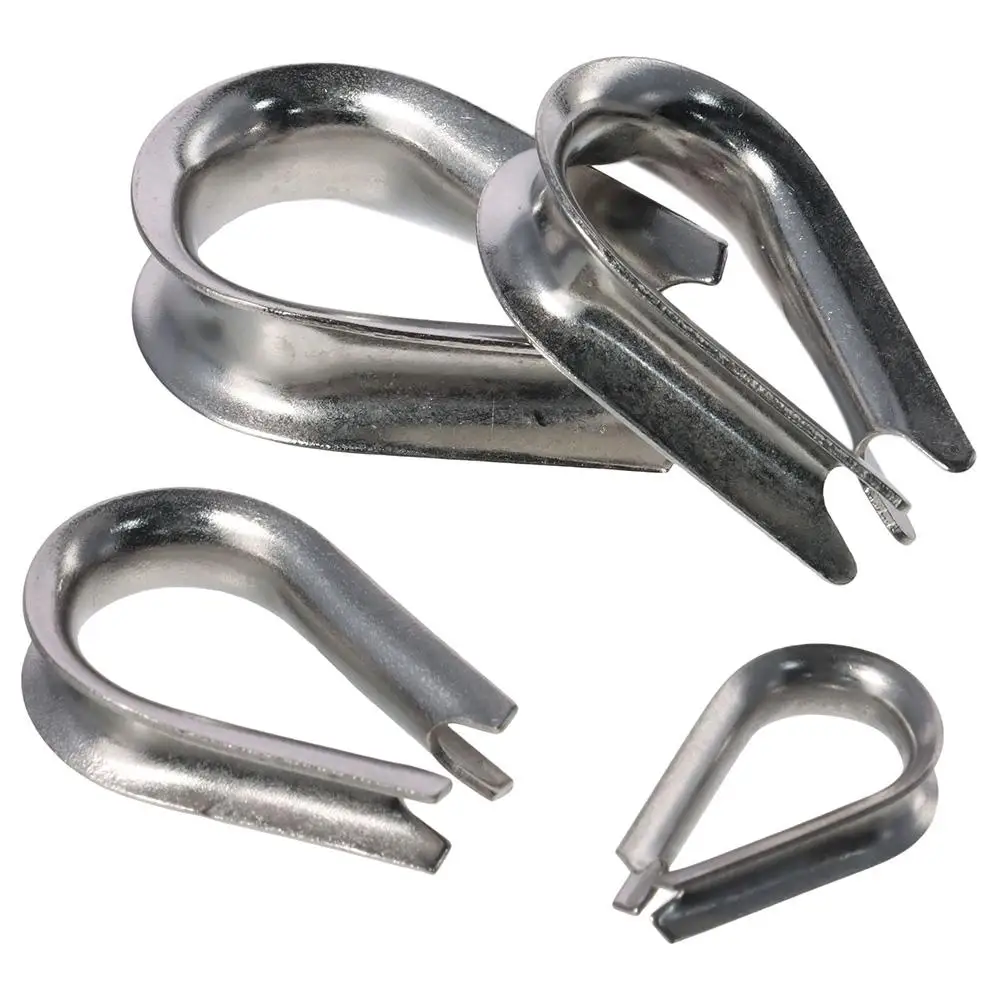 Dedales de acero inoxidable 1,5 en forma de U, 10 piezas, 304-12mm, abrazadera de anillo, dedales de plata