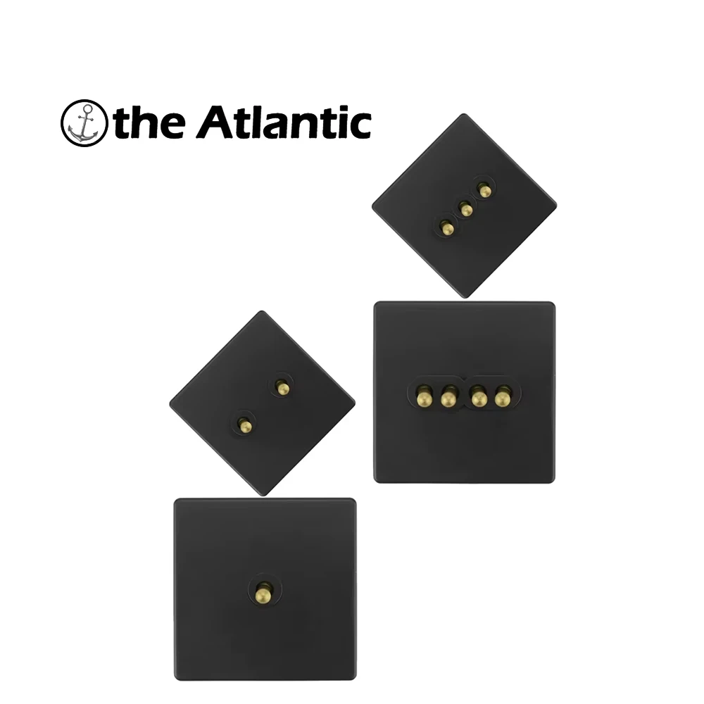 

Темно-серый ретро-выключатель света Настенный выключатель питания Матовая пластиковая рамка Тумблер Латунный полюсный выключатель света 86 мм * 86 мм