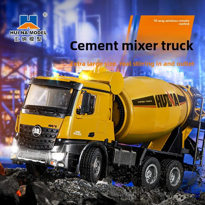 

Huina 2.4G 1/14 RC Car Concrete Mixer Truck 10CH Toy Model Wireless Remote Control Engineering Vehicle Outdoor Toy Boy Man Gifts