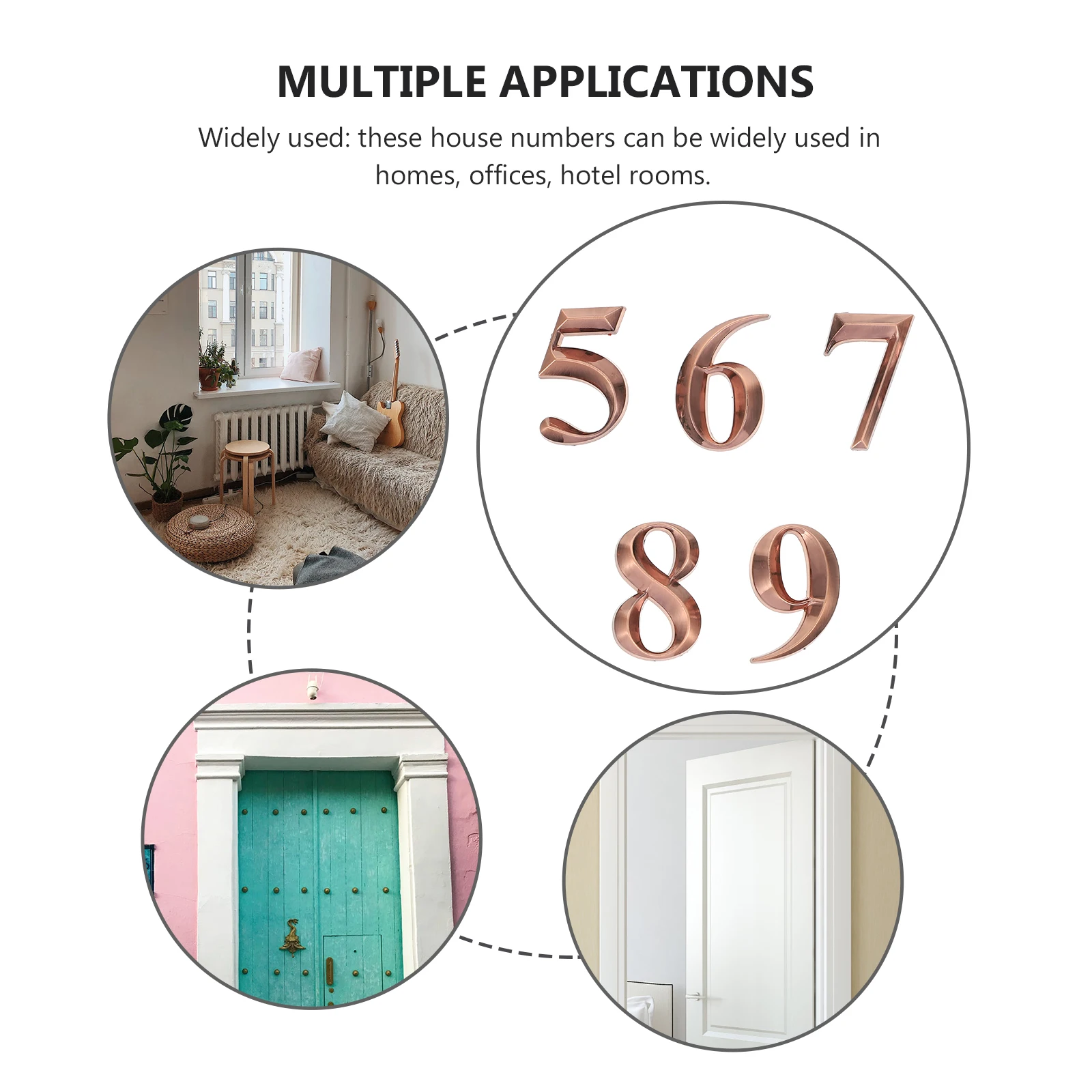 

Street Address Number High-Quality ABS Resin Preferred Materials Car Decoration Corridor Identification Door Number