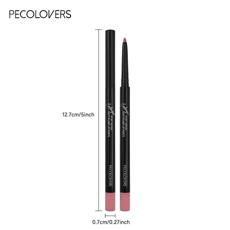 12Color Waterproof Matte Lipliner Pencil Sexy Red Contour Tint Lipstick Lasting Non-stick Cup Moisturising Lips Makeup Cosmetic