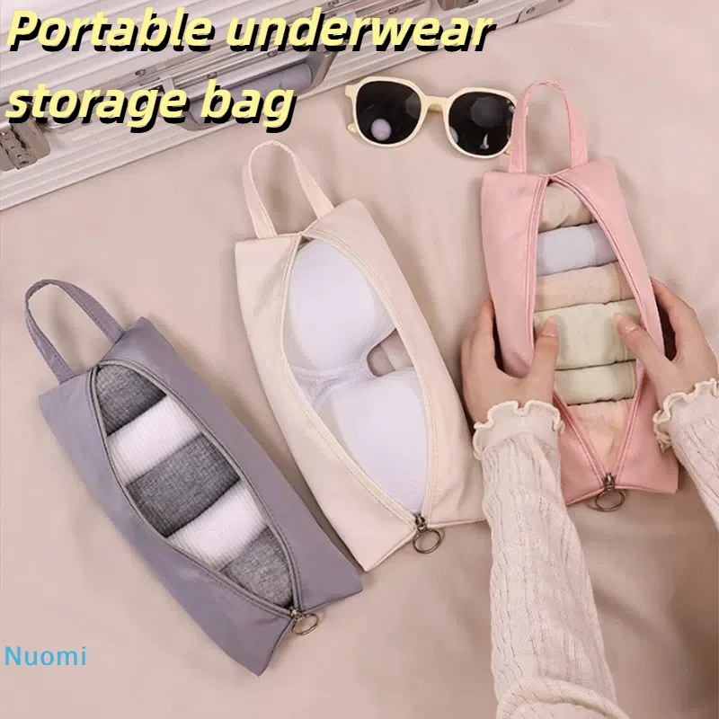 

1Pc Portable Underwear Storage Bag Travel Organizer Bag Storage Bag Bra Underwear Socks Sorting Bag Wear-resistant Makeup Bag